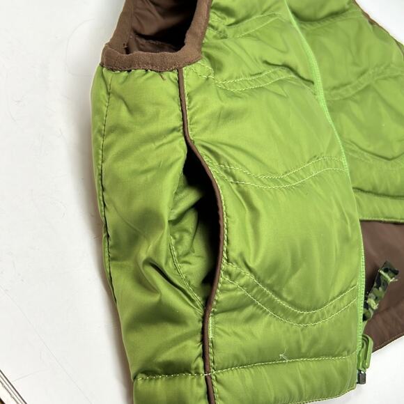 REI Infant Toddler Boy's Green & Brown Down Zip Vest Size 18 Months - Picture 11 of 12